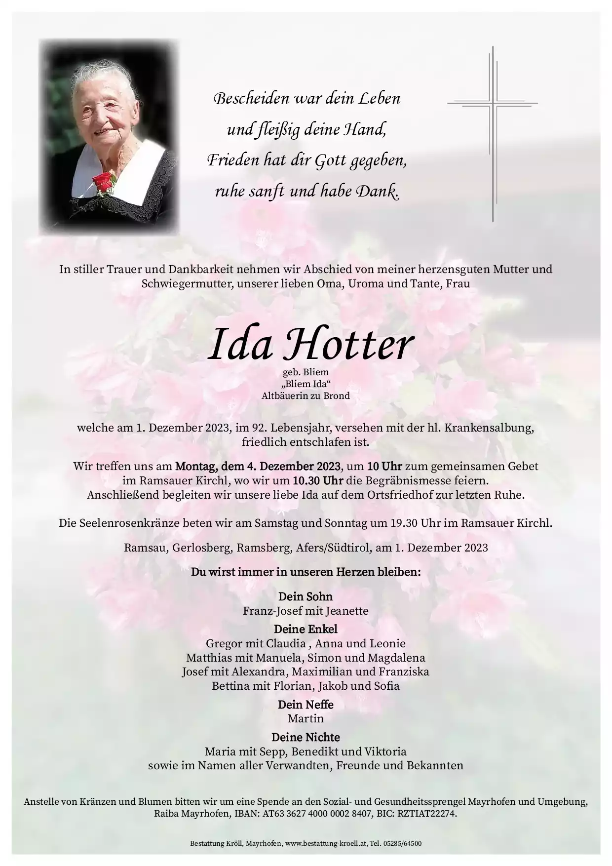 Parte von Ida Hotter